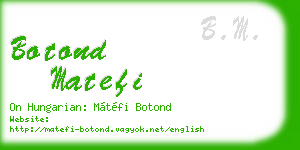 botond matefi business card