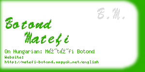 botond matefi business card